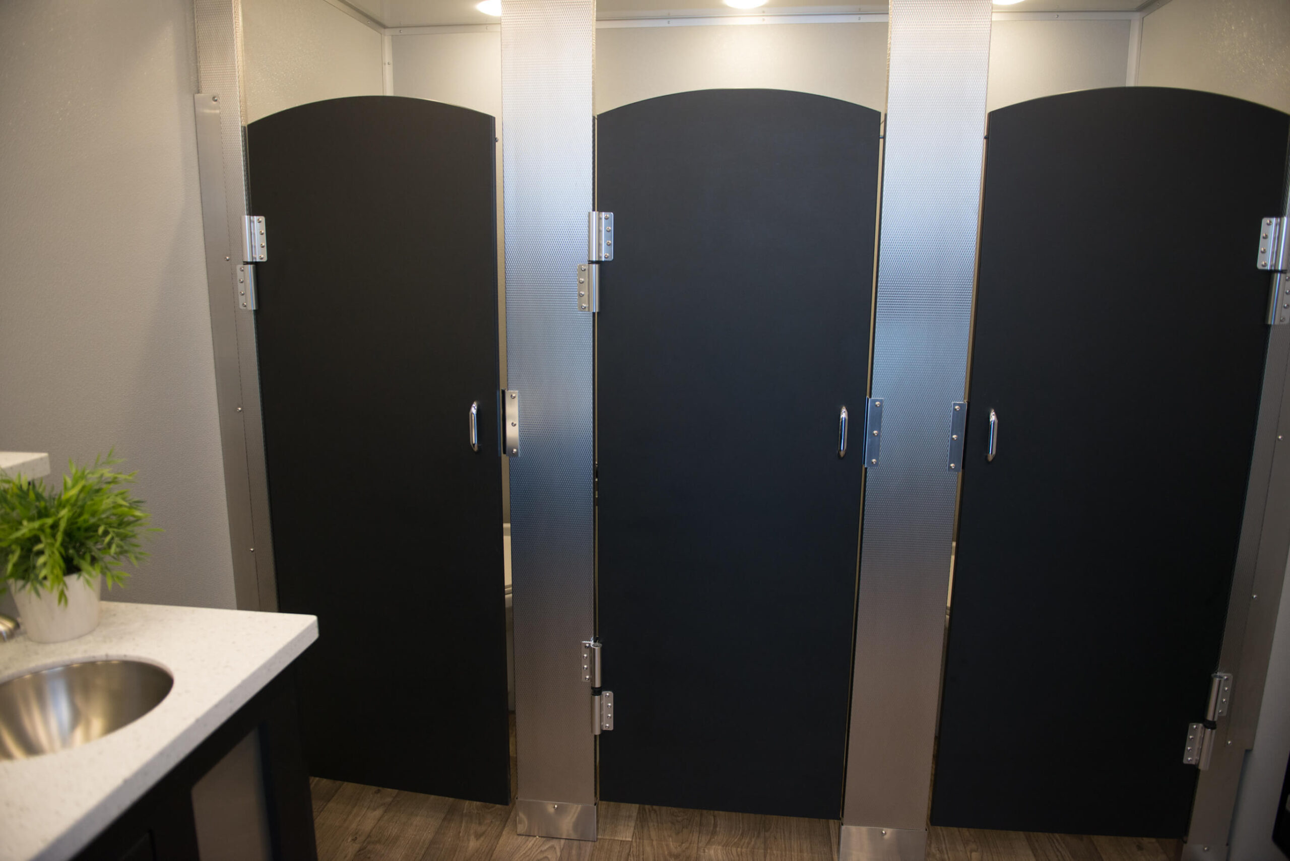 24-Foot Restroom Trailer stalls