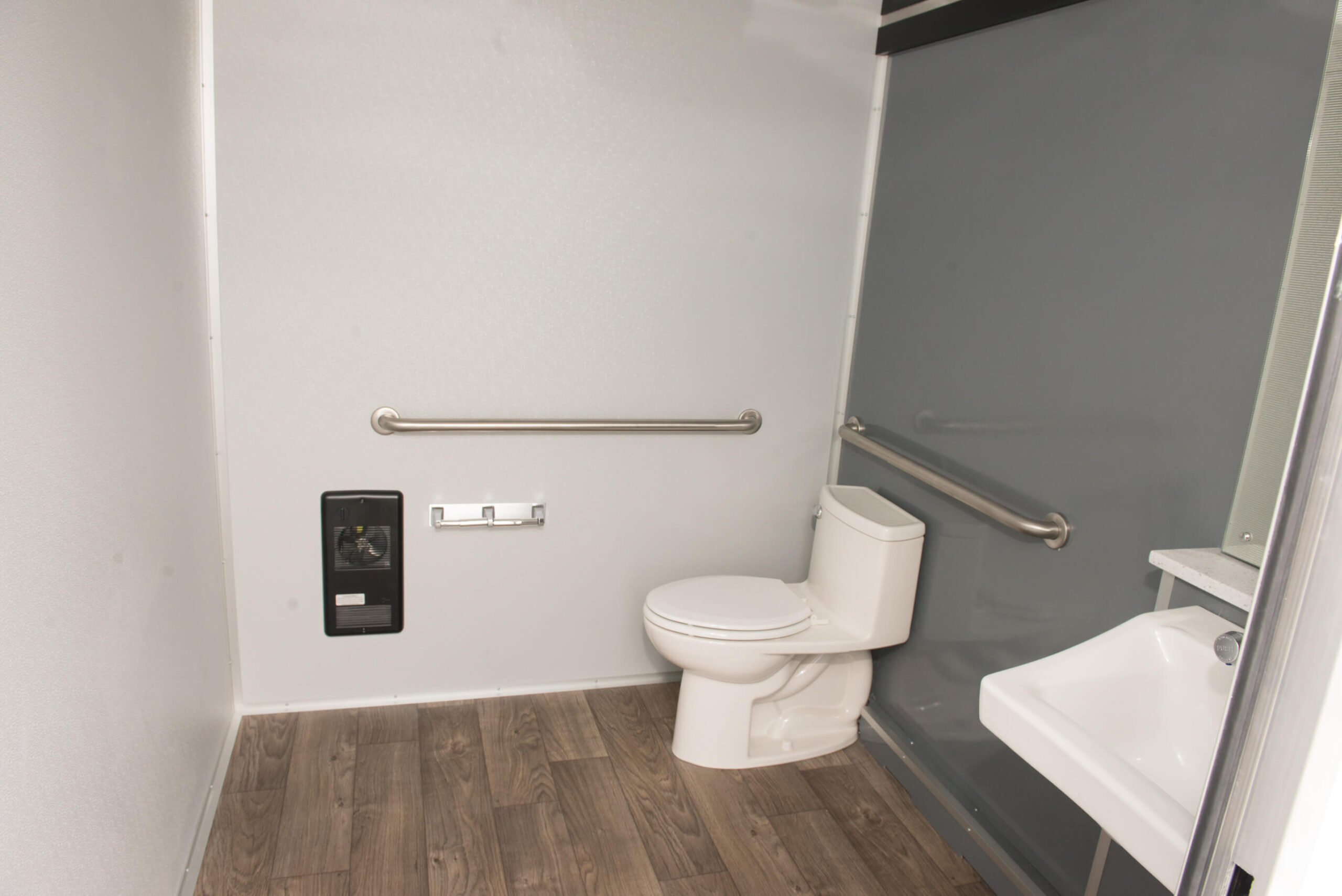 ada-compliant restroom trailer interior