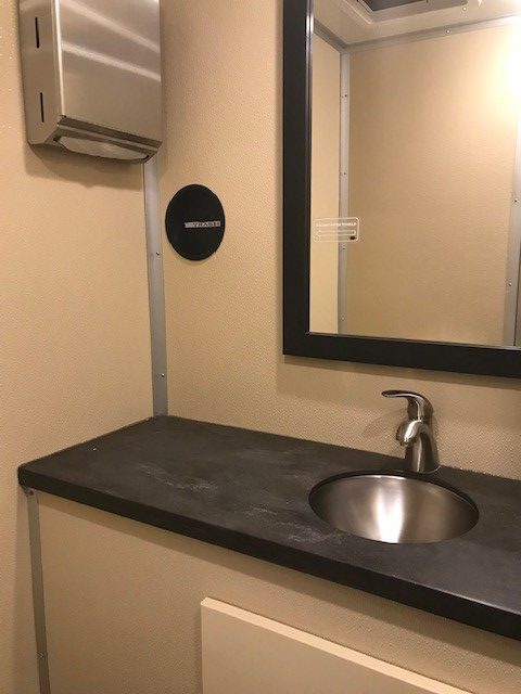 restroom trailer interior - sink