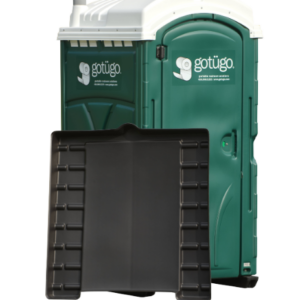 Gotugo porta potty with a containment tray