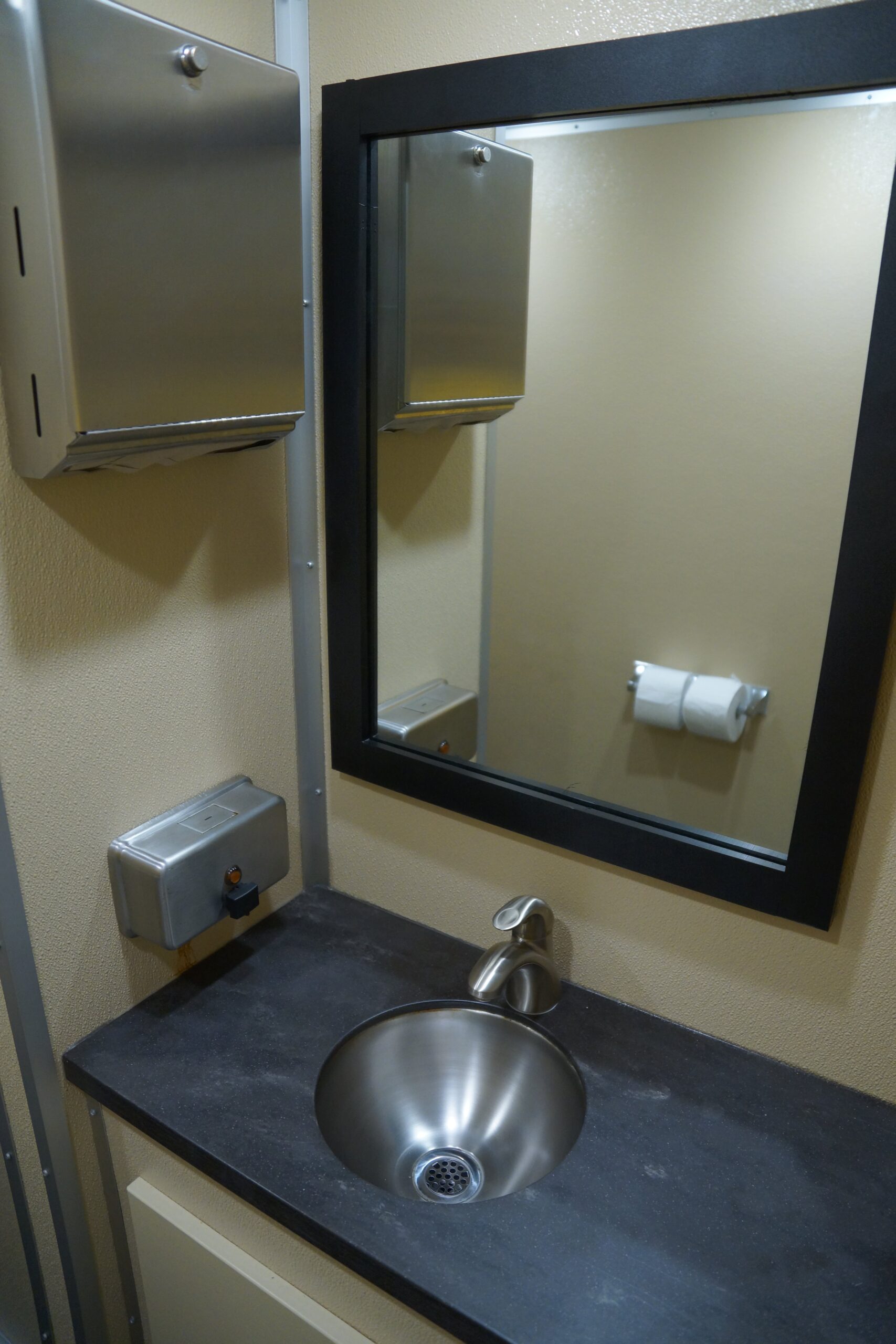 restroom trailer interior - sink