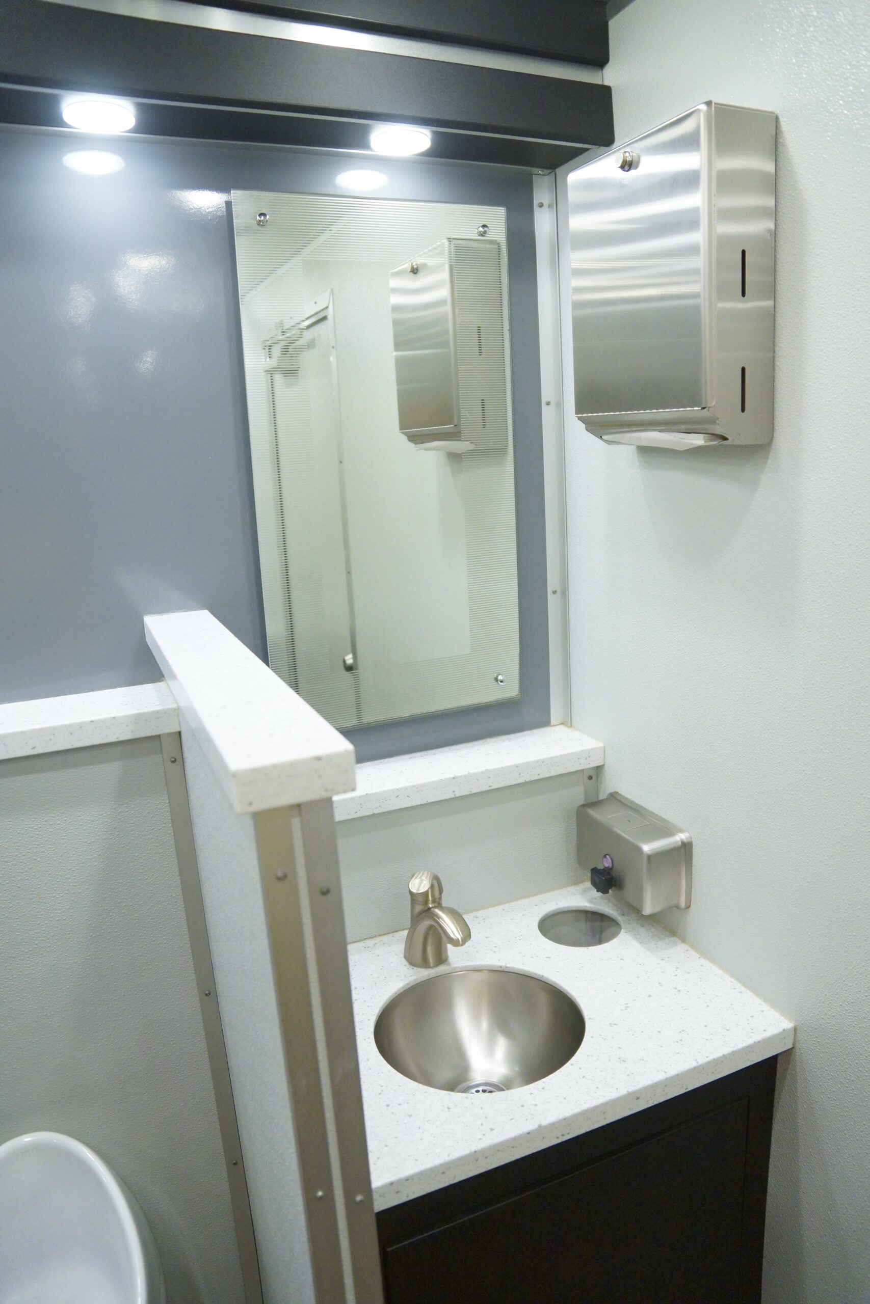 24-Foot Restroom Trailer urinal and sink