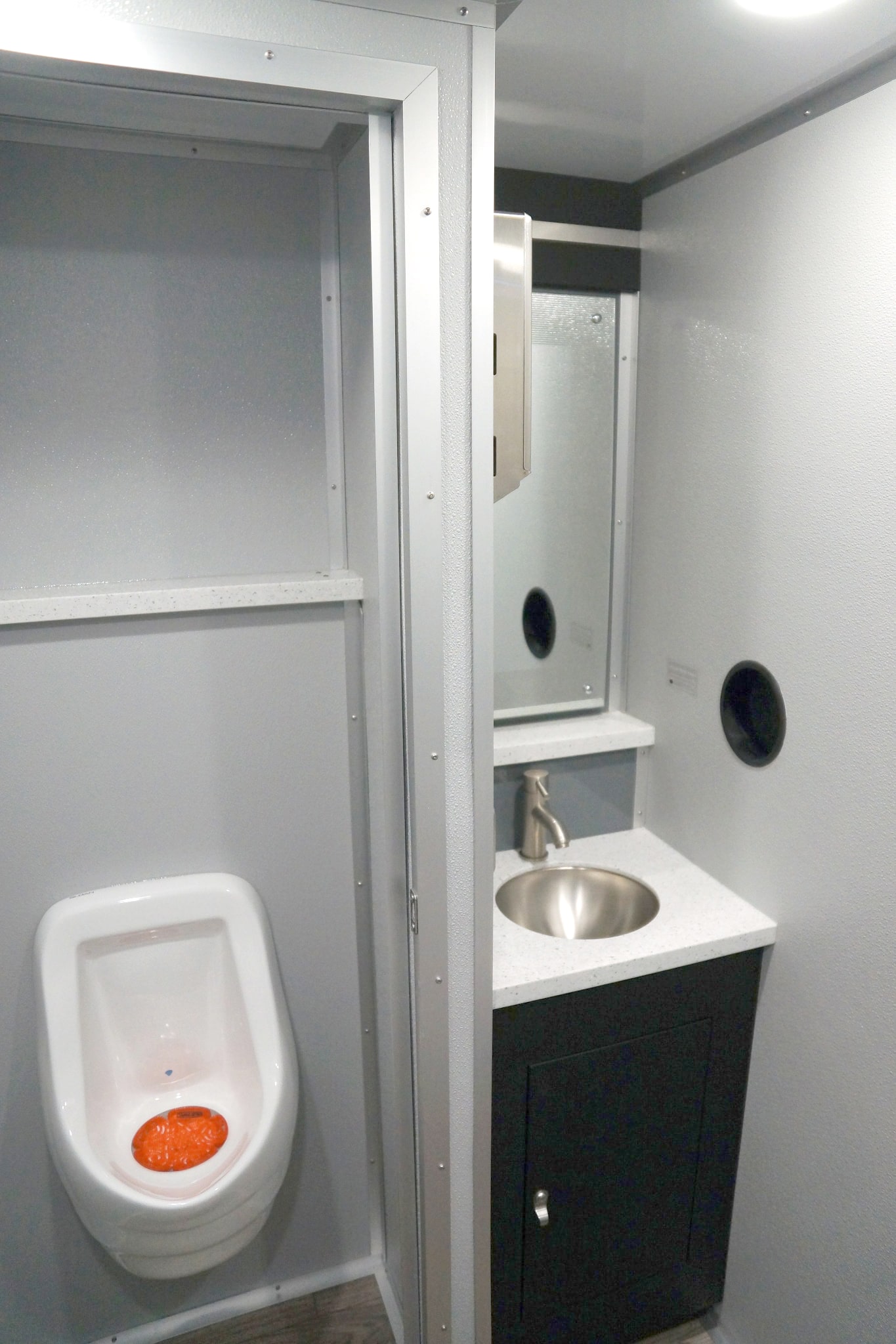 ada-compliant event restroom trailer interior